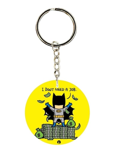 Double Sided Batman Printed Keychain