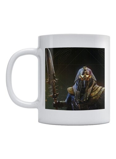 Tutankhamon Printed Coffee Mug White/Gold/Black