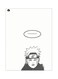 Cartoon Printed Metallic Plate White/Black 20x15cm