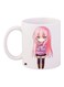 Anime Printed Coffee Mug White/Brown/Pink 11ounce