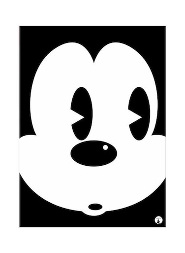 Metal Plate Of Disney Poster Black/White