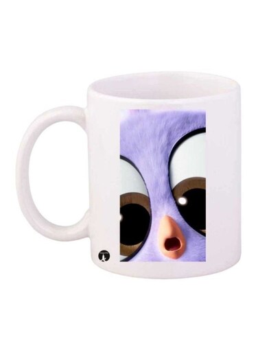 Angry Bird Printed Coffee Mug White/Purple/Brown