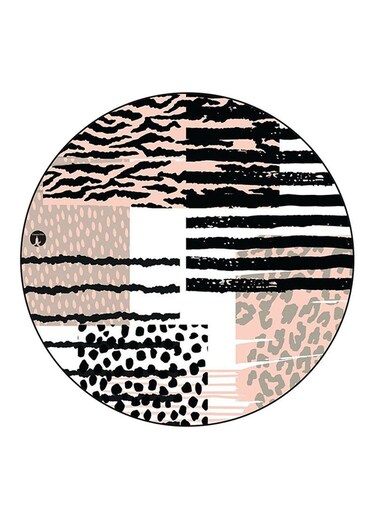 Patterns Printed Fridge Magnet Round Multicolour