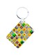 Super Mario Printed Keychain Yellow/Green/Brown