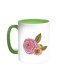 Fees Roses Printed Coffee Mug Green/White 11ounce