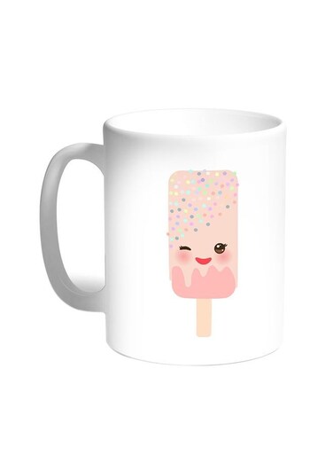Cartoon Graphics - Ice Cream Printed Coffee Mug White 11ounce