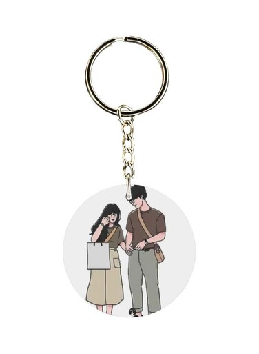 Couple Printed Keychain