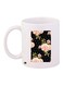 Floral Printed Coffee Mug White/Pink/Black 11ounce