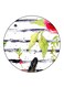 Flowers Printed Fridge Magnet Multicolour