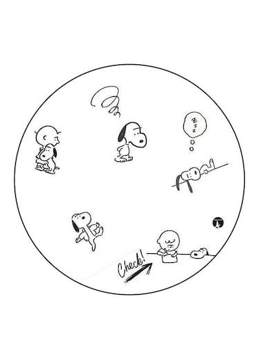 Snoopy Printed Fridge Magnet Round Multicolour