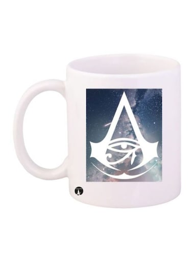 Video Game Assassin's Creed Printed Coffee Mug White/Blue