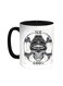 Skull Iced Printed Coffee Mug Black/White 11ounce