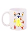 Snow White And The Seven Dwarfs Printed Coffee Mug White/Yellow/Red 11ounce