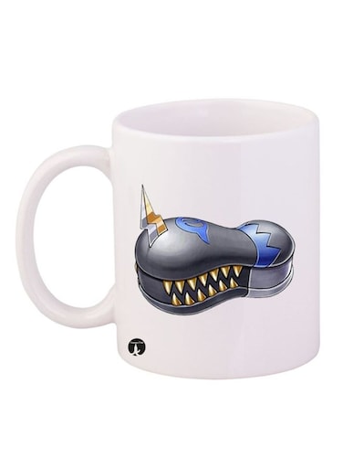 Anime Digimon Mug White/Black/Blue 12ounce