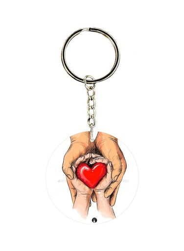 Cartoon Printed Double Sided Keychain