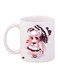 Anime Girl Printed Coffee Mug White/Pink/Black 11ounce