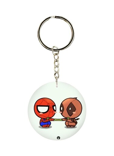 Cartoon Themed Single Sided Keychain