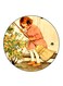 Vintage Art Printed Fridge Magnet Multicolour