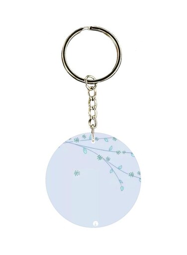 Leaves On Branch Themed Keychain