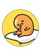 Gudetama Printed Fridge Magnet Yellow/Orange/Black