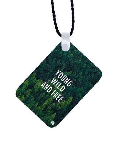 English Phrases Printed Car Mirror Pendant