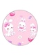 Rabbits Printed Fridge Magnet Round Multicolour