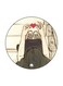 Girl Printed Fridge Magnet Black/Beige