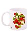 Strawberries Printed Coffee Mug White/Red/Green 11ounce