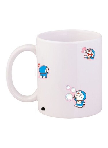 Doraemon Printed Coffee Mug White/Blue/Red 11ounce