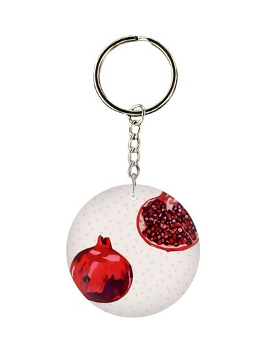 Pomegranate Printed Single Sided Keychain