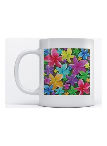 Mug Flowers for Coffee and Tea White