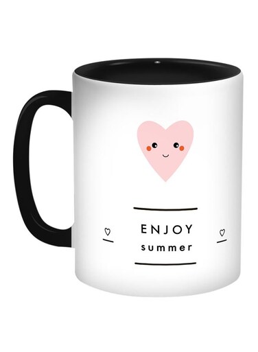 Enjoy Summer Printed Coffee Mug White/Black/Pink