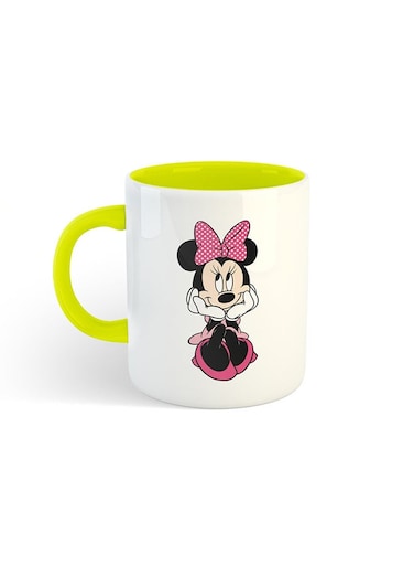 Minnie Mouse Printed Mug White/Yellow