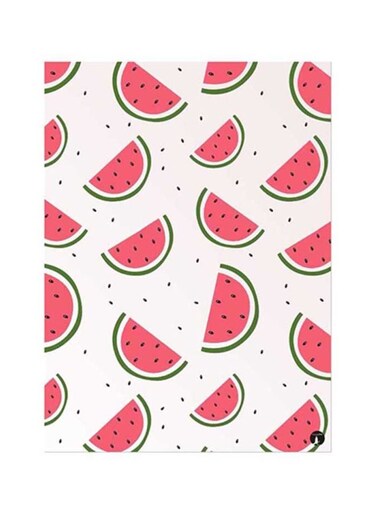 Watermelons Metal Plate Poster White/Red/Green 15x20cm