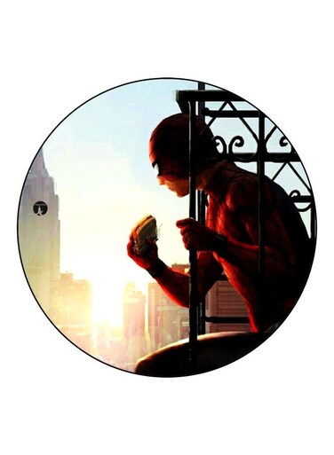 Spiderman Printed Fridge Magnet Red/Black/White 5.5cm