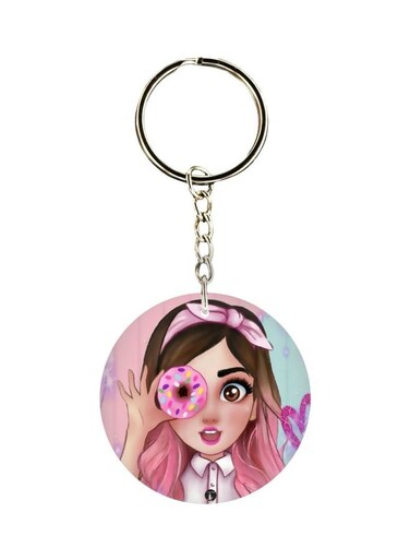 Animated Girl Printed Keychain