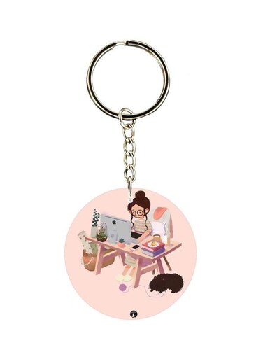 Girl Printed Keychain