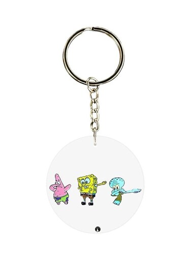 Cartoon Printed Double-Sided Keychain