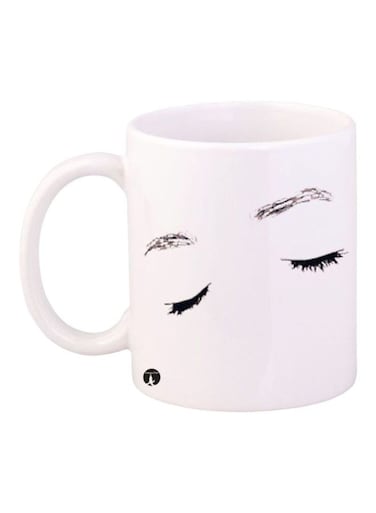 Eyes Printed Mug White/Black Standard Size