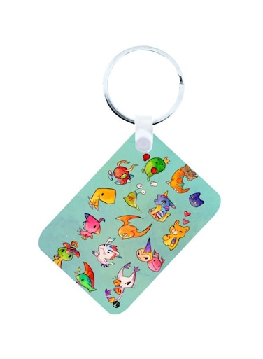 Anime Digimon Printed Keychain Multicolour