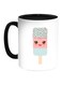Cartoon Ice Cream Printed Coffee Mug Green/Pink/White 11ounce