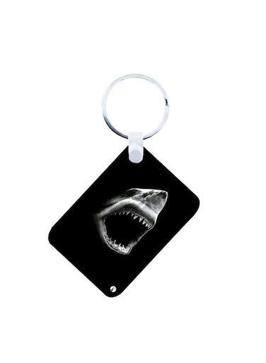 Shark Printed Keychain Black/White