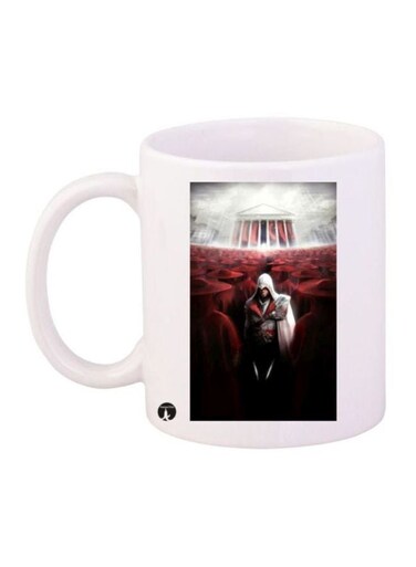 Assassin's Creed Character Printed Coffee Mug White/Red/Grey
