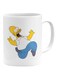 Simpson Run Printed Coffee Mug White/Yellow/Blue