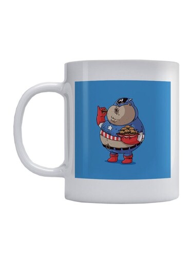 Captain America Printed Mug White/Blue/Red