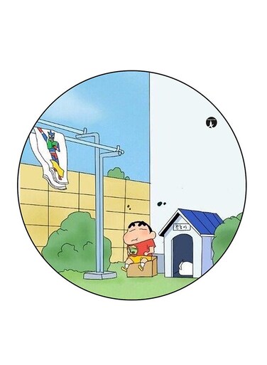 Cartoon Printed Fridge Magnet Multicolour 5.5 x 5.5cm