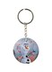 Double Sided Snowman Cartoon Printed Keychain