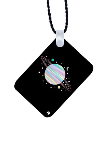 Planet Printed Car Mirror Pendant