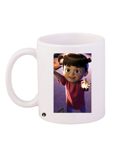 Cartoon Girl Themed Coffee Mug White/Red/Blue