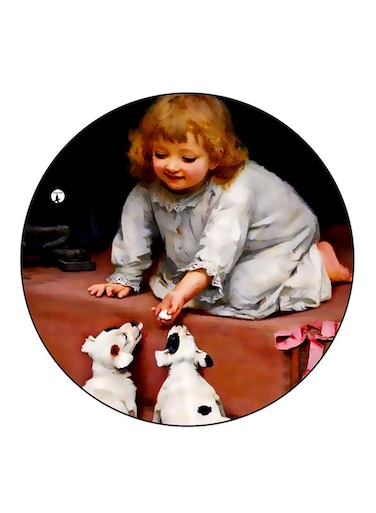 Vintage Art Printed Fridge Magnet Multicolour